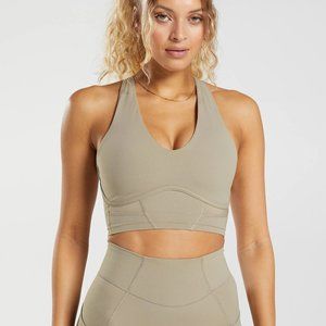 NWT | Gymshark Whitney Longline Bra (Cement Brown)